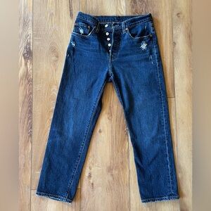 Levi's Women's High Rise Dark Blue Ankle Jeans‎